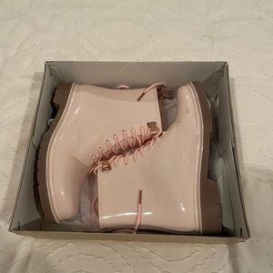 micheal kors pink combat boots size 8